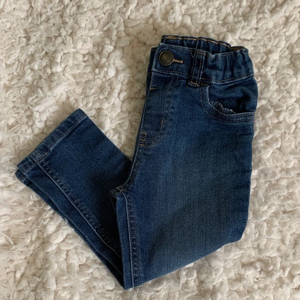 Garanimals Dark Blue Girls 3T Stretch Elastic Waist Denim Pants